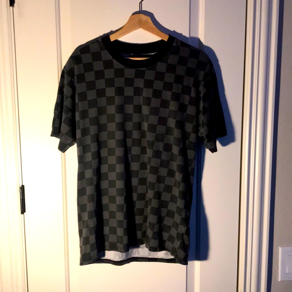 Black and Grey Checkered Tshirt